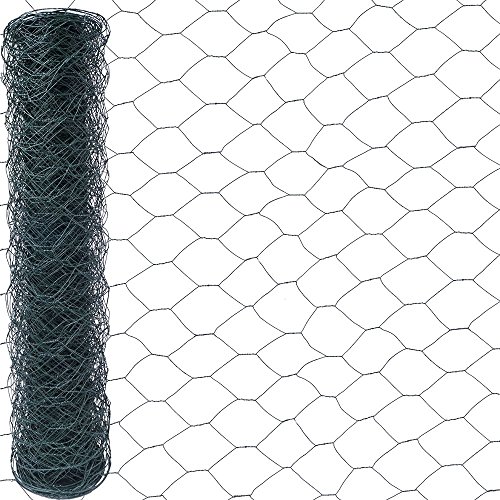 anaterra Maschendrahtzaun Volierendraht Maschendraht Hasendraht 50 cm x 25 m grün - 2