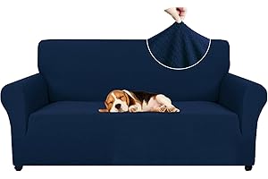 Ystyle Elasticas Funda Sofa 2 Plazas, Fundas de Sofa Ajustables con Reposabrazos, Gruesa Funda Sofá Anti Gatos Perros y Mascotas, Moderna Cubre Sofa Antimanchas Lavable, Azul
