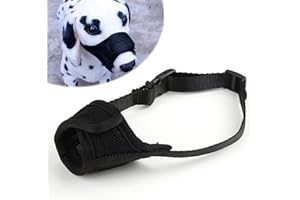 SRLWMYI Museruola Cane piccola taglia Media Traspirante e Regolabile:rete traspirante,morbida,con anello regolabile La maschera per cani impedisce di mordere e mangiare,abbaiare,masticare (S)