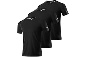 Boyzn 1, 3, 5 or 7er Pack Sport Tshirts Herren Kurzarm T-Shirts Funktionsshirt Laufshirt Schnelltrocknend Atmungsaktive Sport Shirt Sommer Fitnessshirt Trainingsshirt für Running Workout Bodybuilding