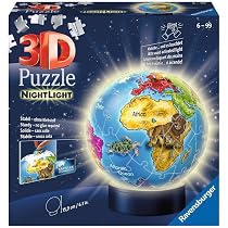 Puzzle 3D Ball Stitch Ravensburger - 72 Pièces Numérotées, Diamètre 13 Cm, Sans Colle, Support Inclus, Dès 6 Ans