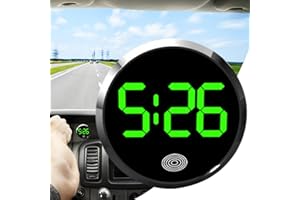 DJOWYH Car Dashboard Clock, Digital Clocks, LED Waterproof Small Luminous Car Vent Clocks, Luminous Clock, Vehicle for Dashboard, Car Clocks for Automobiles, Motorcycles