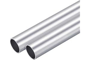 TOP-VIGOR 2Pcs Tube Rond En Aluminium 6063 Sans Soudure, Diamètre Extérieur 25mm / Intérieur 22mm, Longueur 200mm - Pour Industrie, Bricolage, Décoration & Mécanique
