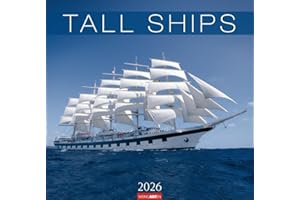 Tall Ships Kalender 2026: Großartige Fotos majestätischer Segelschiffe in einem großen Wandkalender. Das Querformat bringt die Windjammer in diesem großen Kalender perfekt zur Geltung.