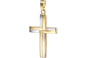 JEVELION Kreuz-Anhänger für Damen, Herren und Kinder als Kettenanhänger mit Schmuck-Etui