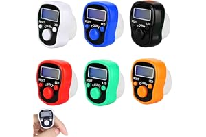 Mineup 6 st digitala fingermätare, elektronisk fingerräknare, Mini Dit-räknare med bakgrundsbelysning, för sportgolf, vävning