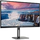 AOC Q27V5N - Monitor QHD da 27 pollici, altoparlanti, altezza regolabile (2560x1440, 75 Hz, DisplayPort, HDMI), colore nero