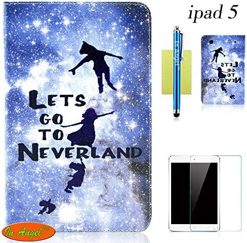 In Angel(TM),iPad 5 Case,iPad Air Case Cover Shell Case PU Leather Wallet Case Flip Protective Case for Apple iPad Air Peter Pan