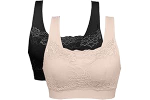 Litthing Brassière Soutien-Gorge sans Armature Dentelle Sexy Respirant Confortable pour l'Entraînement Physique Yoga pour Femme