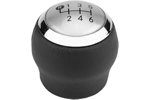 Juttzzei Toyota Car Gear Shift Knob 6 Speed, Gear Shift Lever Knob Fit for Toyota Corolla 1.8MT Aygo Verso Auris Yaris Avensis RAV4 Urban Cruiser Gear Knob, Leather Toyota Yaris Gear Stick Knobs-Black