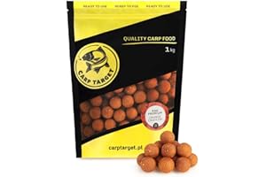 Carp Target - Boilies Premium 16/20/24 mm - 1kg - 10 Eier für 1 kg Boilies - Sinkender Köderball für Karpfen und Graskarpfen - Aromatische Mischung aus Haith's Zubehör