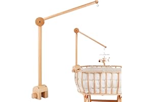 NVIYAM Mobile Halterung, Verstellbarer Mobile Halterung Wickeltisch für Kinderzimmer, Halterung für Mobile Baby Holz, Mobile Ständer zum Aufhängen Kinderbetten und Wickeltische Mobiles/Windspiele Spielzeug