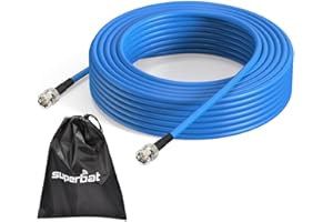 Superbat Cable Video SDI 3G/6G/12G Belden 1694A 23m BNC Macho a Macho 75 Ohm Cable Latiguillo 4K 8K para Cámara Transmisión Convertidor SDI Monitor CCTV Grabador DVR