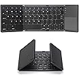 VISNAR 3 in 1 Tastiera Bluetooth 3.0, Tastiera Pieghevole Wireless con Touchpad. Tastiere Portatili per iPhone/Android/Window