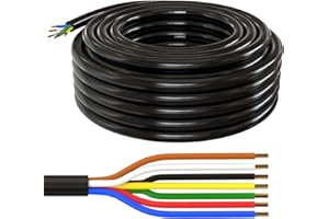 ‎LUMONIC Lumonic 10m FLRYY Fahrzeugleitung 7x1mm² schwarz | 7-adrig | Anhängerkabel | mehradriges KFZ-Kabel | Öl- und Kraftstoffbeständig, flammwidrig | Niedervolt