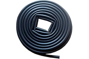 Tuokay, 10 Meters EPDM Rubber Sealing Strip, 10mm * 9mm Small D-Shape Car Door Seal, Soundproof Rubber Seal Strip, Car Internal Seal for Doors, Trunk, Hood