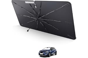LUWU Parasol Paraguas Coche Compatible con Renault Captur 2 2020-2025 / Captur 1 2013-2019 Delantero Parabrisas Parasol Coche Paraguas Plegable Protección UV Captur 2 Accesorios