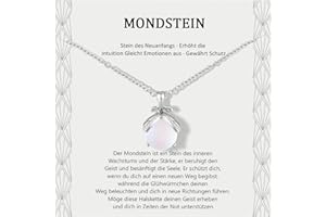 Lueaurra Geschenke für Frauen Halskette Glühwürmchen Mondstein Frau Idee Original Geschenk Teenager Mädchen Geschenke Weihnachten Geburtstagsgeschenk Geschenk für Mutter Tochter Schwester Freundin