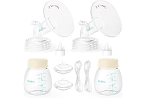 BALIME Breast Pump Parts Compatible with Spectra S1/S2/9 Plus, Not Original Accessories, Full Set Replacements Include 21mm Flanges, Valves, Backflow Protectors (Duckbills Included), Tubings and Bottles