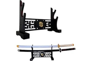 Dfdvye Porta katana samurai spada espositore Rack Bacchetta Wakizashi Velluto imbottito zoro spada Cosplay Arma Display Stand 2 livello