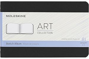 Moleskine 9 x 14 cm Pocket Size Art Collection Sketchbook, Drawing Pad with Hard Cover, Paper Suitable for Pens, Pencils and Charcoal, Colour Black, 72 Pages