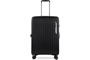 bugatti Hera Hartschalen-Koffer M mit 4-Rollen, Leichter Reise-Koffer aus PP Light in schwarz