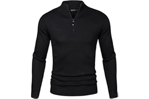 Sykooria Jersey Hombre Invierno Cuello Alto Caliente Suéter Hombre Manga Larga Color Pullover Hombre Cremallera Slim Fit