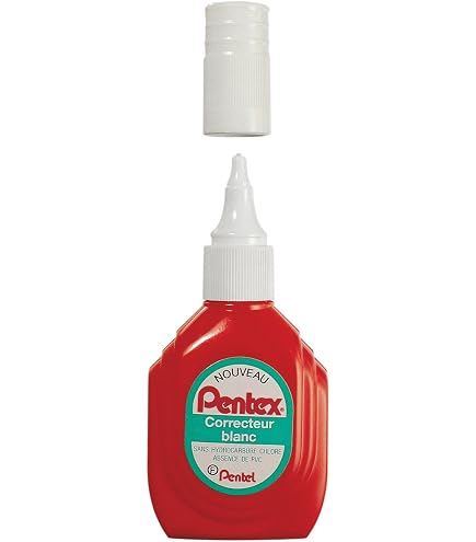 Correcteur Liquide Pentel ZLC31W - Pointe Fine 12ml - Lot De 2 - Blanchissement Rapide Et Précis