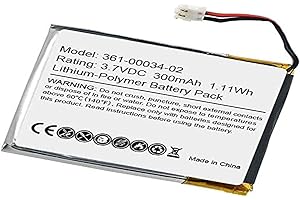 YUNIQUE GREEN-CLEAN-POWER YUNIQUE Espana Batería 3.7V 300mAh1.11Wh 361-00034-02 Compatible con Garmin Fenix 3 / Fenix 3 HR Reemplazo Smartwatch Batería 300mAh Reemplazo del Reloj