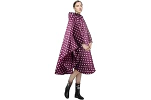 LAMA Wodoodporne ponczo przeciwdeszczowe, lekkie ponczo przeciwdeszczowe wielokrotnego użytku, płaszcz przeciwdeszczowy z kapturem i torbą do przenoszenia, dla dorosłych, kobiet, mężczyzn, aktywności