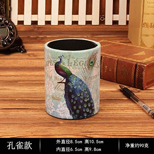 JWBT Continental retro minimalist fashion cute pen holding office desktop stationery creative personality ornaments storage tube,White Peacock money - like a picture