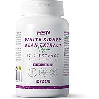 Extracto de Alubia Blanca de HSN | 120 Cápsulas Vegetales 1000 mg Extracto Frijol Blanco por Dosis Diaria | Con Picolinato de