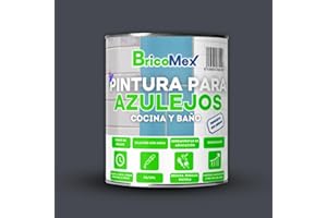 BRICOMEX Pintura para Azulejos Acabado Mate | Gran Adherencia | Fácil Aplicación | Secado Rápido (750 ml, Gris Grafito)