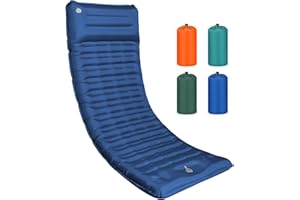 TENXSNUG Extra Spessore Materassino Dati Gonfiabile, Materassino da Campeggio Più Comodo per Backpacking, Viaggi in Auto ed Scursionismo, Materassino Gonfiabile Compatto Con Cuscino