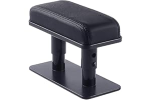 JSCARLIFE Car Armrest pad, Universal Vehicle Armrest Pad Elbow Support Side Adjustment Bracket and Pads Car Armrest Increase Pad suits for most car models (Black)