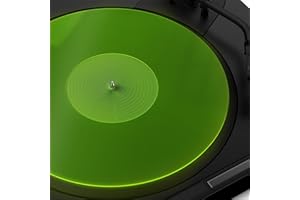 TAKMORK Tappetino per giradischi Slipmat: piatto per giradischi in acrilico Slipmat in vinile per giradischi antistatico più stretto e definito bassi, verde