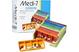 UINCLU Medi-7 Medikamentendosierer für 7 Tage colore, 1St