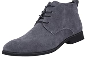 FRAUIT Polacchine Uomo In Pelle Scarpe Ragazzo Eleganti Stringate Stivali Moto Uomini Impermeabili Stivaletti in Cuoio Scamosciata Scarponcini Trekking Da Lavoro Montagna Boots Waterproof Leather