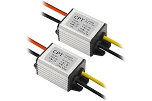 AITRIP 2PCS 12V à 5V Volt Converter, Module d'alimentation de Carte de régulateur de Tension CC, DC 6.3-22V 12 Volt à 5 Volt 3A 15W Convertisseur abaisseur de Tension Automatique étanche