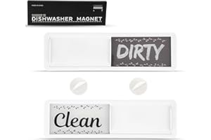 Realth Aimant de Lave Vaisselle Clean/Dirty Sign, Coulissant Lave - Vaisselle Aimant Décoration de Cuisine, Organisateur Cuisine pour Cuisine/Lave-Vaisselle/Réfrigérateur/Linge
