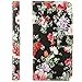 Produktbild Saxonia Tasche Samsung Galaxy S7 Hülle Flip Case Schutzhülle Handytasche mit Kartenfach Motiv Schwarz Blumen Rosen Schwarz