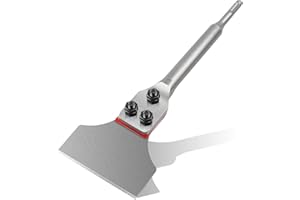 TIHOOK SDS Plus Tile Chisel, 300 mm x 100 mm, Spatula Chisel, SDS Plus Chisel, Flat Chisel Width for Hammer Drill, for Removing Tiles and Tile Adhesive
