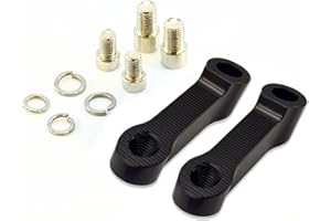 FLYLIN Aluminium M10 M8 CNC gefräste Motorrad Spiegel Adapter 1 Paar Motorspiegel Verlängerungen Elektrofahrzeug Rückspiegel Kit