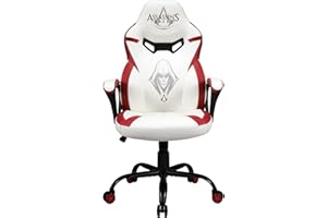 Subsonic Sedia da gaming Assassin's Creed/Poltrona da ufficio ergonomica bianco con licenza ufficiale