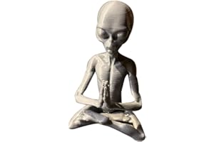 luminiu Résine Alien Statue Desktop Ornement, Minifigure Funny UFO Alien Statue de Jardin de GNOME de GNOME d'extérieur, Alien Hommes, 15cm de Haut