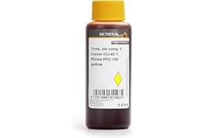 Octopus Encre de Recharge Compatible pour Canon CLI-42 Y Yellow 6387 B 001, Canon Pixma Pro 100 (Pas d'OEM) 500ml