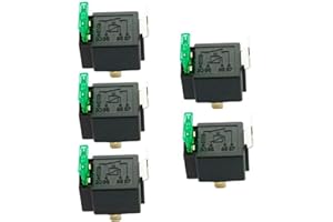 Mintice 5 Piezas 12V 30A Fusibles Relé de Coche Motor Vehículos de Servicio Pesado Fusibles Relés 4 Pines de On Off Interruptor Relés de Metal Spst