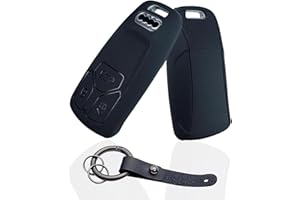 Baisirui Funda para llave de coche compatible con Audi A6 A1 A7 A3 Q3 A4 TPU funda para llave con llavero