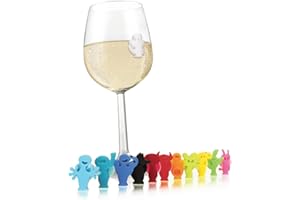 Vacu Vin 1886060 GlassMarker Party People 12er Set, Einheitsgröße (12er Pack), Bunt