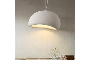 LFOUTE Lampa Wisząca Wabi-sabi Nowoczesny Żyrandol Do Jadalni Abażur Z Imitacji Kamienia Projekt Ptasiego Gniazda Kreatywny Wisząca Lampa Do Sypialni Salon Jadalnia Wyspa Kuchenna Przedpokój Biały(60cm)